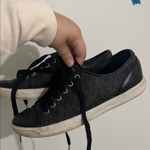 MICHAEL Michael Kors Black and White Sneakers Classic Lace-Up Style
